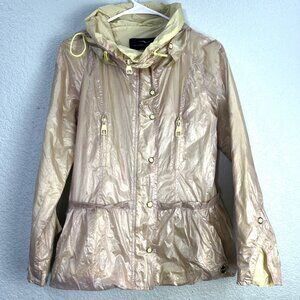 Violanti Y2K Anorak Jacket Womens Size S/M Blush Windbreaker Metallic Packable